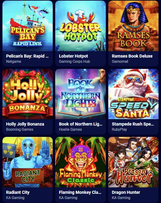 Slot machines from top Spinay Casino providers